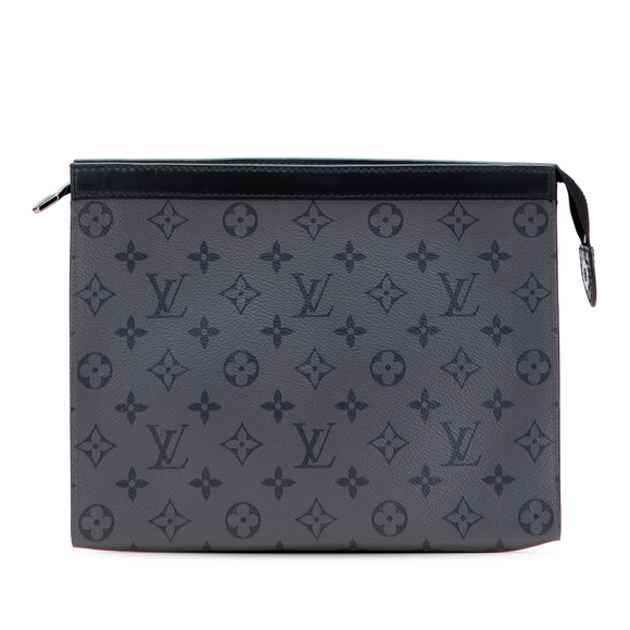 Pre-Loved Louis Vuitton Monogram Eclipse Reverse Pochette Voyage MM - Picture 1 of 11